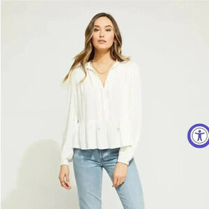 Gentle Fawn Marquise Peplum Top Size L